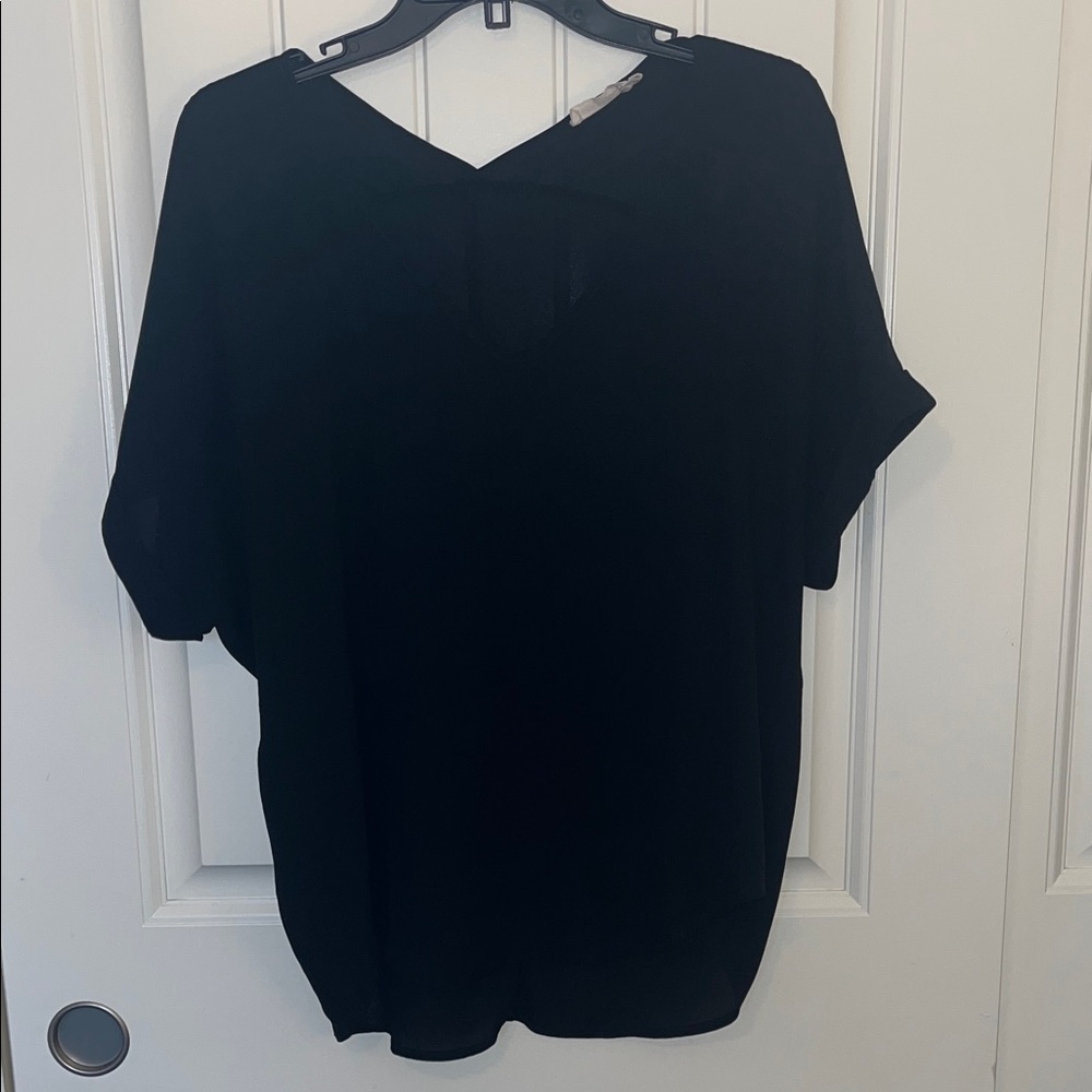 Lush Black Short Sleeve Top
